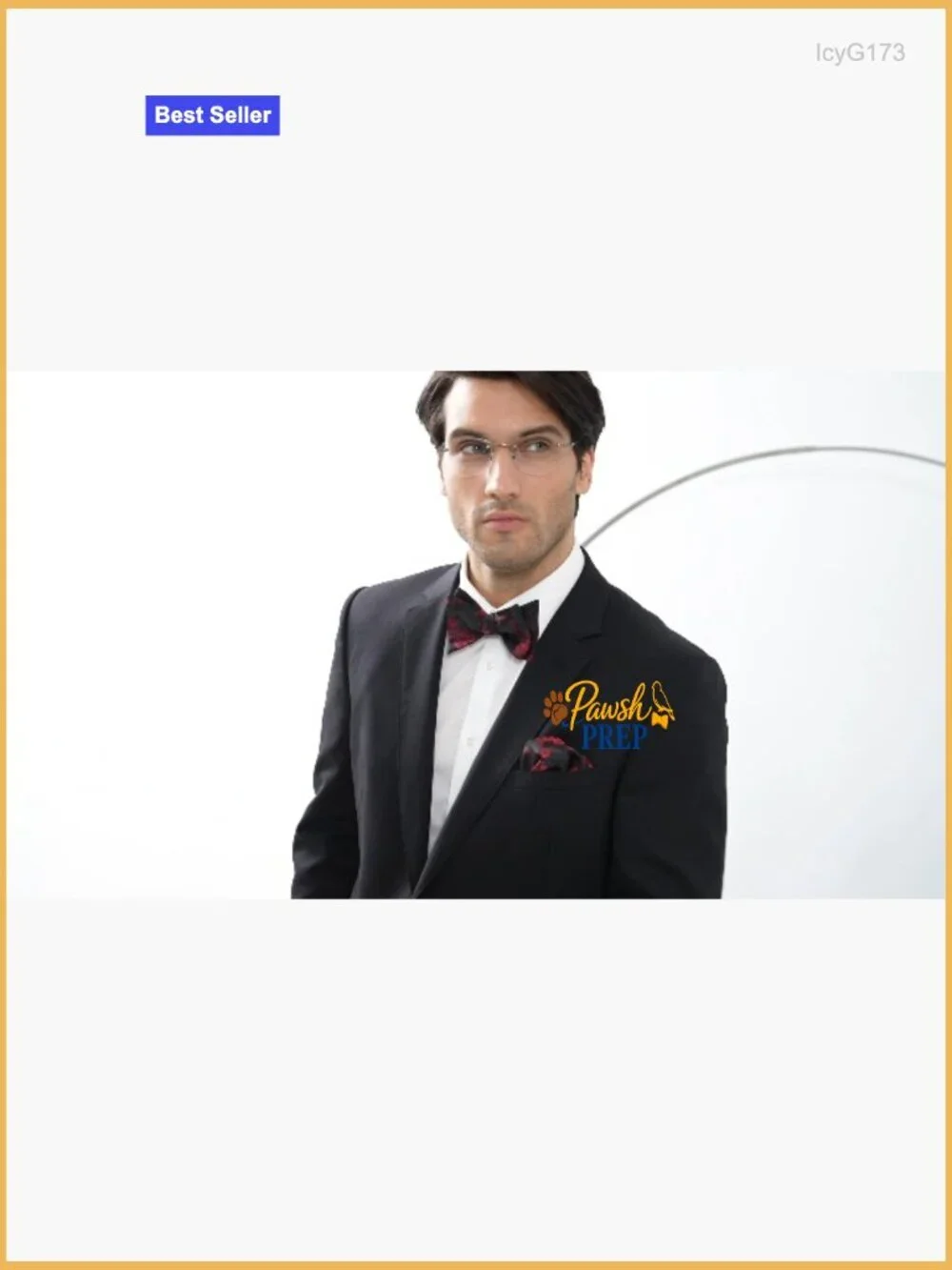Self-Tie Bow Tie and Pocket Square Set, Polyester Formal Accessories